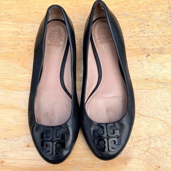 Tory Burch Shoes - Tory Burch Lowell 2 Black Leather Ballet Flats Size 7.5
